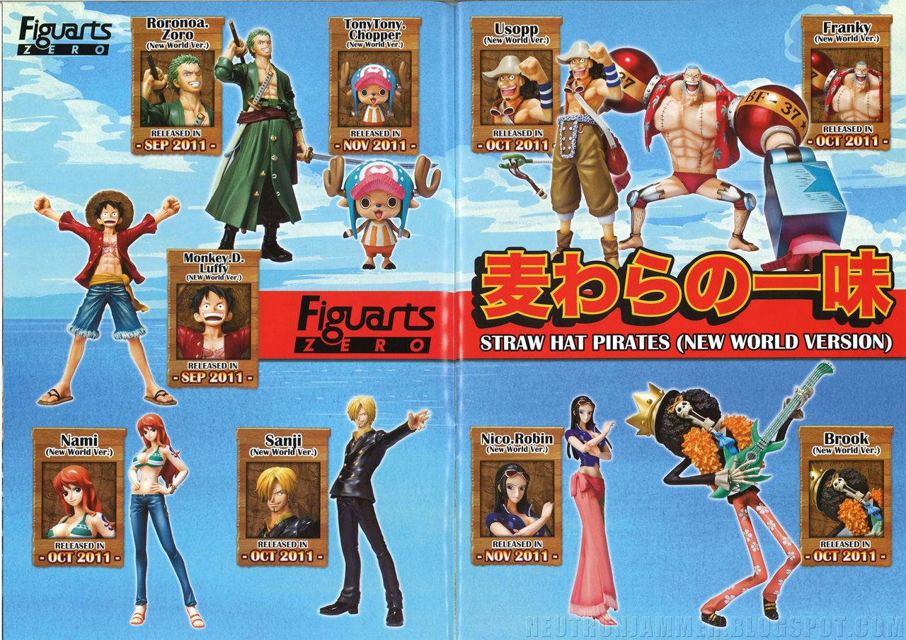 Straw Hat Pirates New World Set ของแท้ JP แมวทอง - Figuarts Zero Bandai [โมเดลวันพีช] (9 ตัว)