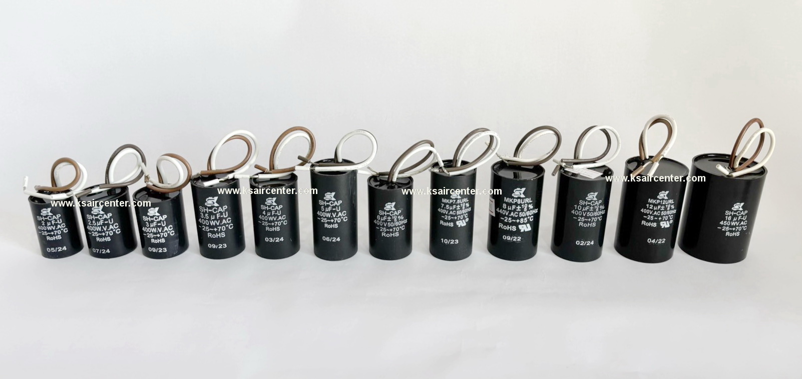 แคปพัดลม แบบกลม SK (ทรงกระบอก) ขนาด 8 MFD (รหัสสินค้า 013191)