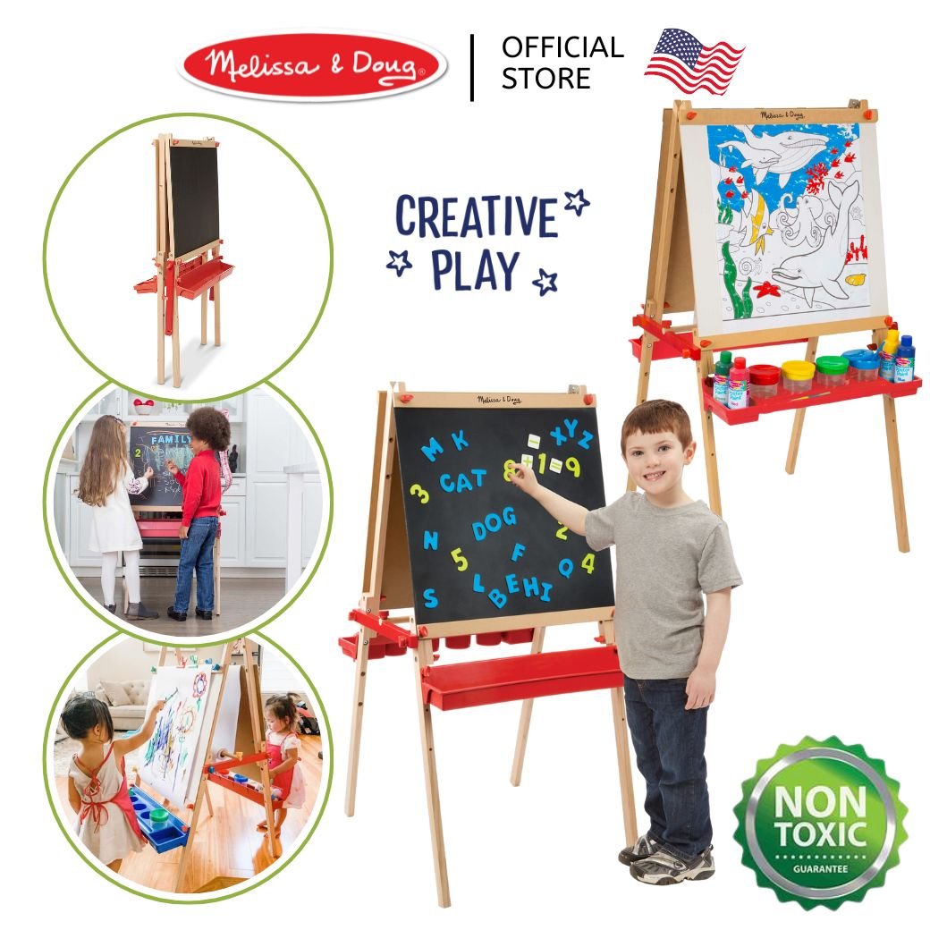 กระดานสองหน้ากระดานดำแม่เหล็กในตัวและไวท์บอร์ด ของเล่นเสริมพัฒนาการเด็ก เสริมทักษะการเรียนรู้ สื่อการสอนอนุบาล พร้อมส่ง