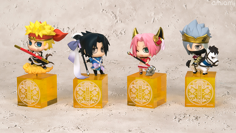 Naruto Team 7 Set ของแท้ JP - Petit Chara Land Megahouse [โมเดลนารูโตะ] (4 ตัว)