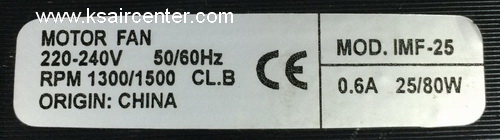 มอเตอร์ ตู้แช่ ทั่วไป ขนาด 25 W