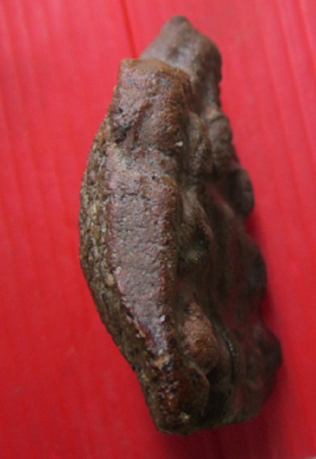 พรเนื้อผงว่านหน้าเคลือบแล็ค พระสามพี่น้องโมคลาสารีบุตร หลังอูม ไม่ทราบที่