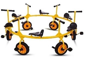 เครื่องเล่นจักรยาน ชุด จักรยานวงกลม 6 ที่นั่ง