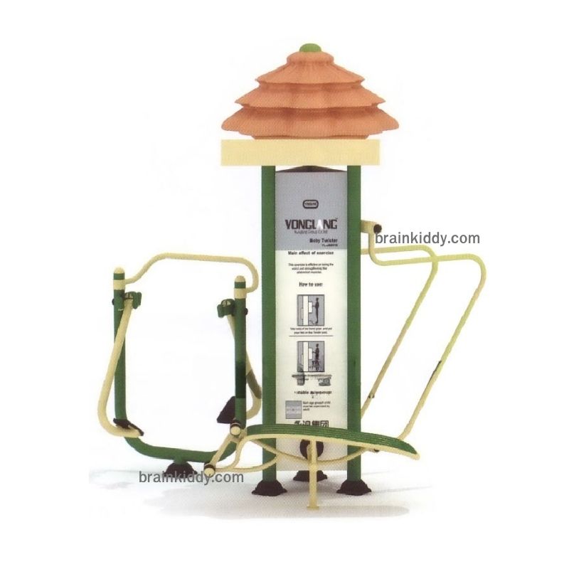 เครื่องออกกำลังกาย กลางแจ้ง ชุดสถานี บริหาร F ลานกีฬา อเนกประสงค์ สนามกีฬา ขนาด : 320 x 320 x 280 ซม.