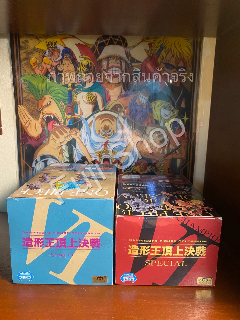 Marco & Ace ของแท้ JP แมวทอง - Scultures Banpresto [โมเดลวันพีช] (2 ตัว)