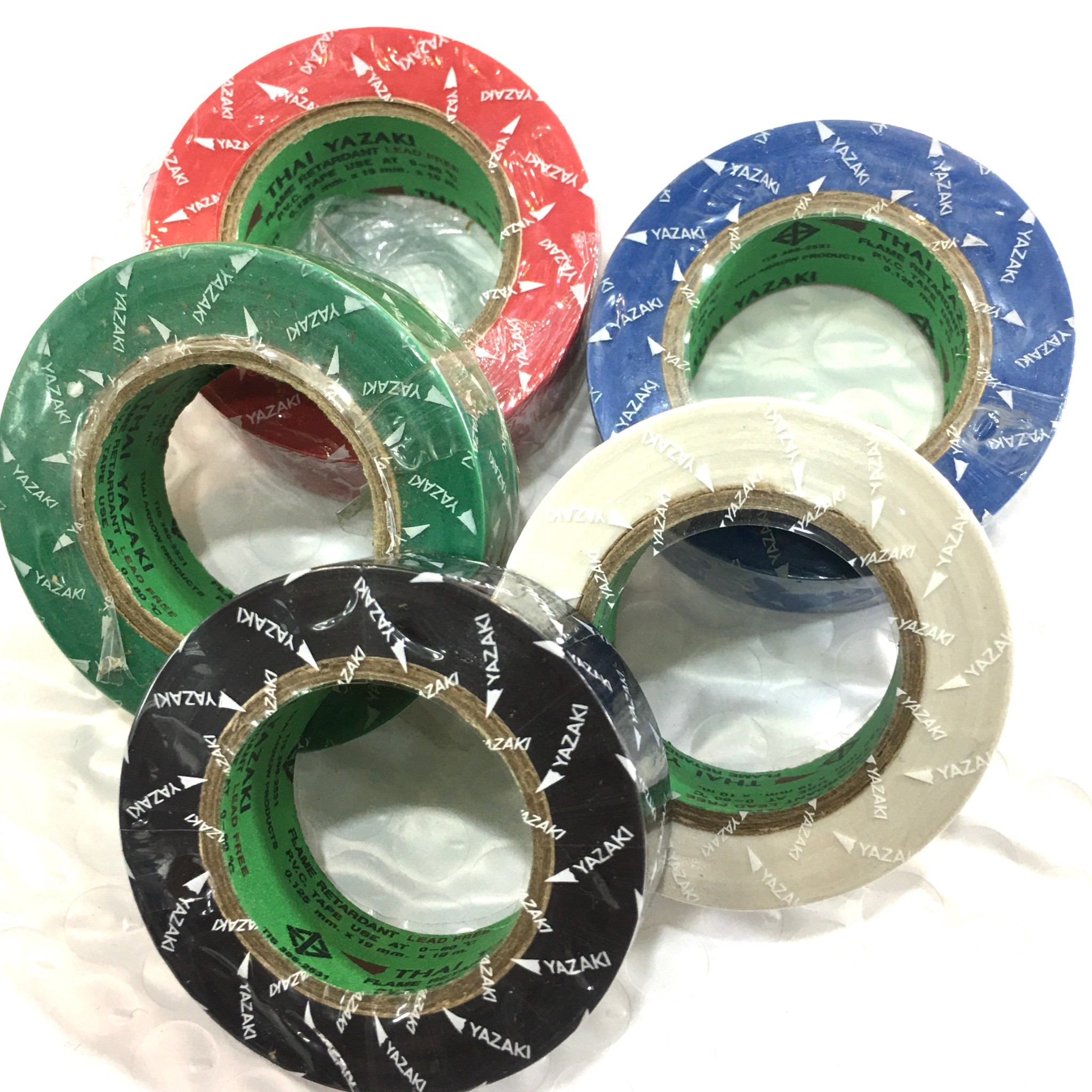 เทปพันสายไฟ / ผ้าเทป ยี่ห้อYazaki ใช้พันจุดต่อฉนวนไฟฟ้าทุกชนิด และป้องกันเปลือกหุ้มสายไฟเคเบิ้ล