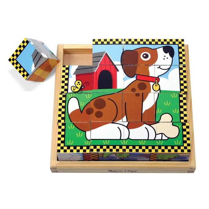 Pets Cube Puzzle พัซเซิลลูกบาศก์ รูปสัตว์เลี้ยง มี 6 รูป แต่ละบล๊อกมี 6 ด้าน, ของเล่นเสริมพัฒนาการเด็ก เสริมทักษะการเรียนรู้ สื่อการสอนอนุบาล พร้อมส่ง