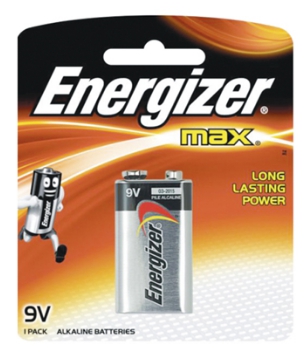 ถ่าน ALKALINE [ENERGIZER] 9V 522/BP1 (1ก้อน/แพ็ค)