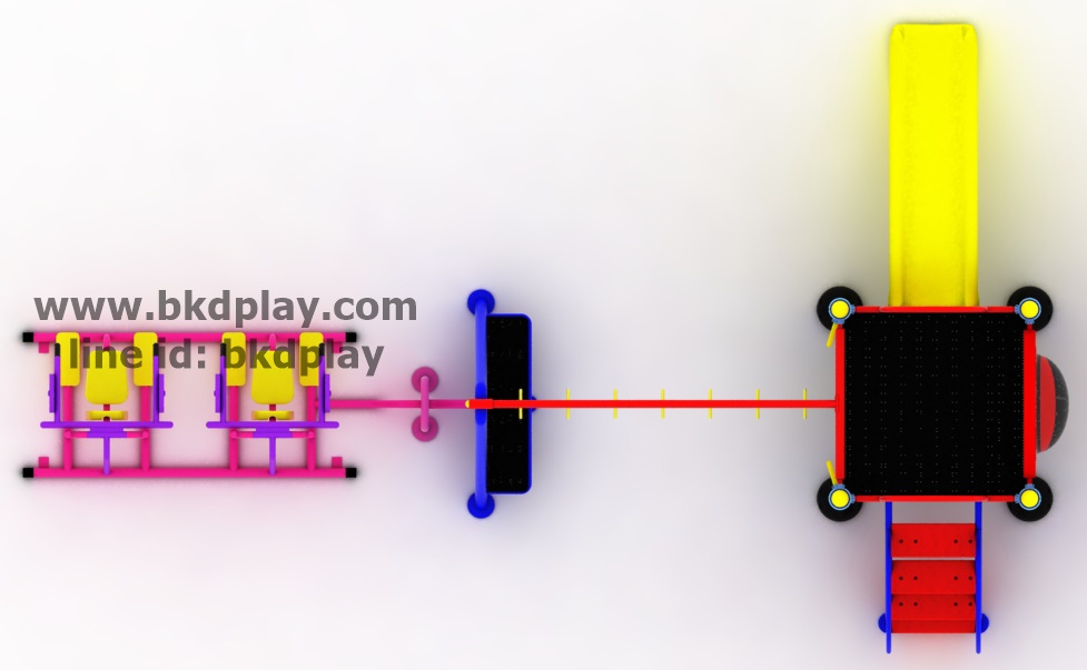 ชุดหอสไลด์80 บาร์โหน+ห่วงโหน +ยกน้ำหนักบัดดี้ เครื่องเล่นสนามกลางแจ้ง เหล็ก ของเล่น สั่งทำ 10-20 วัน
