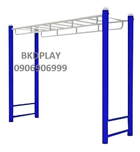 เครื่องออกกำลังกาย กลางแจ้ง ชุดอุปกรณ์ บริหารแขน หน้าอก หัวไหล่ แบบบาร์โหน เหนือศรีษะ ลานกีฬา อเนกประสงค์ สนามกีฬา ขนาด 91 x 300 x 245 ซม.