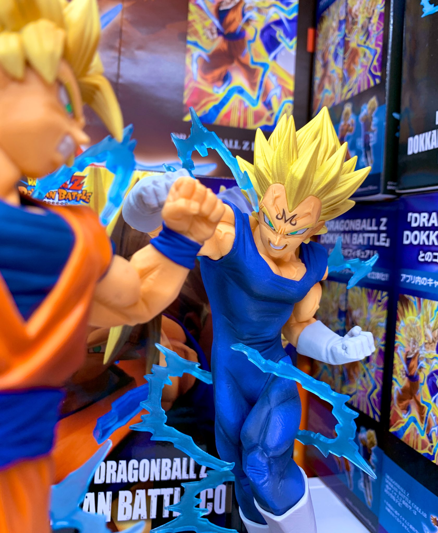 Goku VS Vegeta ของแท้ JP แมวทอง - Dokkan Battle Collab Banpresto [โมเดลดราก้อนบอล] (2 ตัว)