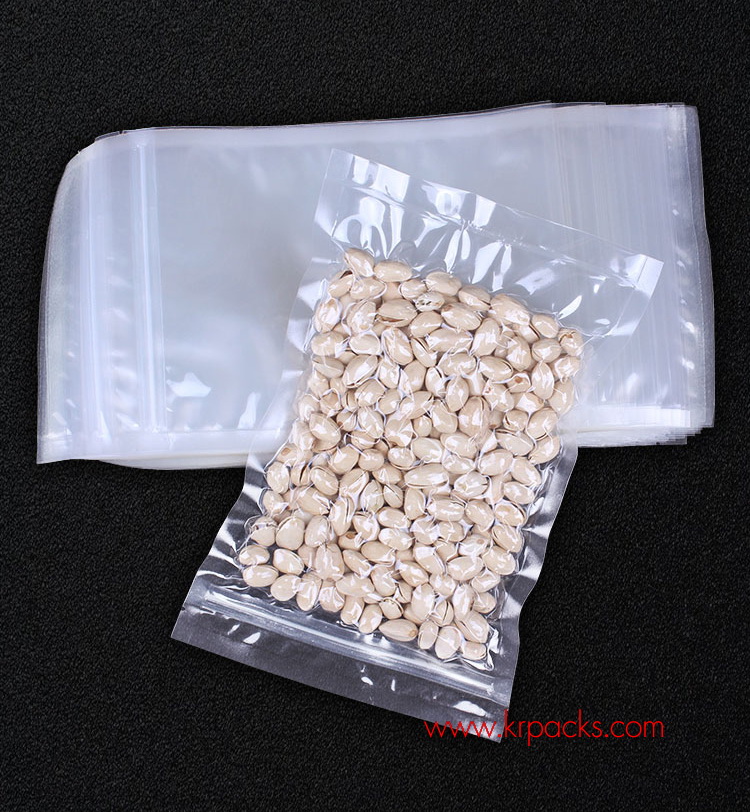 ถุงซิปสูญญากาศพลาสติกใส