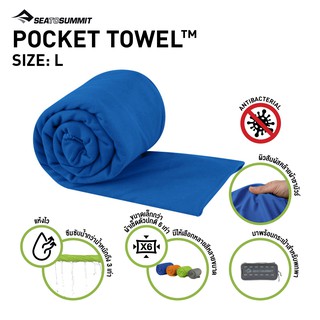 Seatosummit Pocket Towel Large Cobalt Blue SSTW004ECOBL