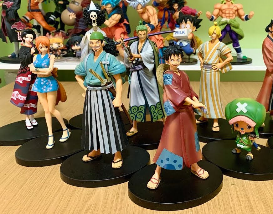 Straw Hat Pirates Wano Set ของแท้ JP แมวทอง - Grandline Men / Lady Banpresto [โมเดลวันพีช] (9 ตัว)