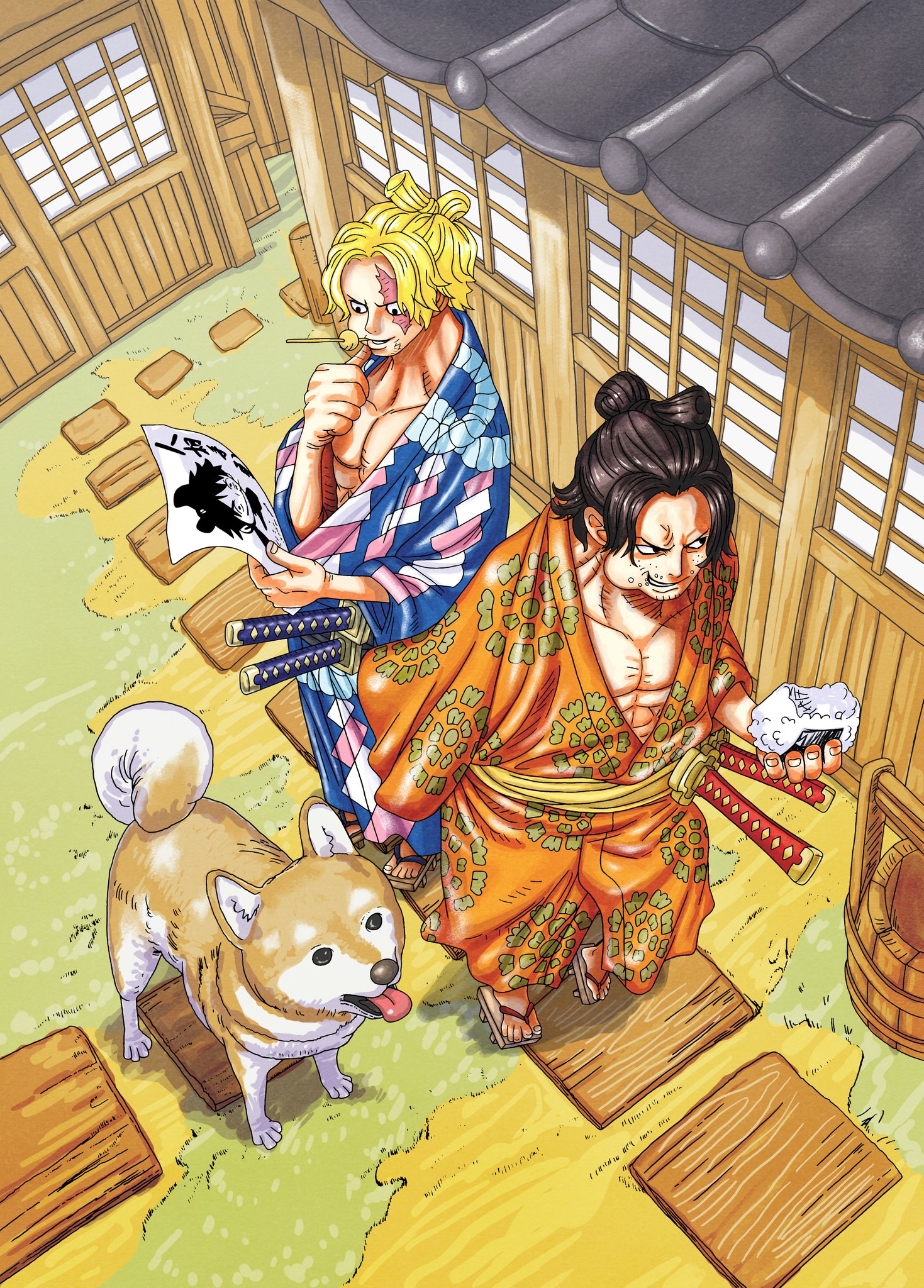 Ace & Sabo Wano ของแท้ JP แมวทอง - Magazine Figure Banpresto [โมเดลวันพีช] (2 ตัว)