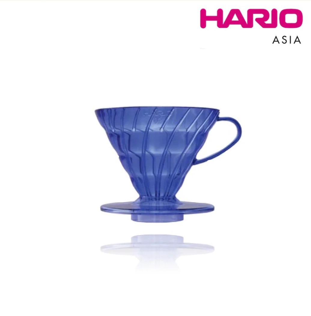 V60 Dripper 02 Size for 1-4 Cups Transparent Cobalt Blue VD-02-TCB-A