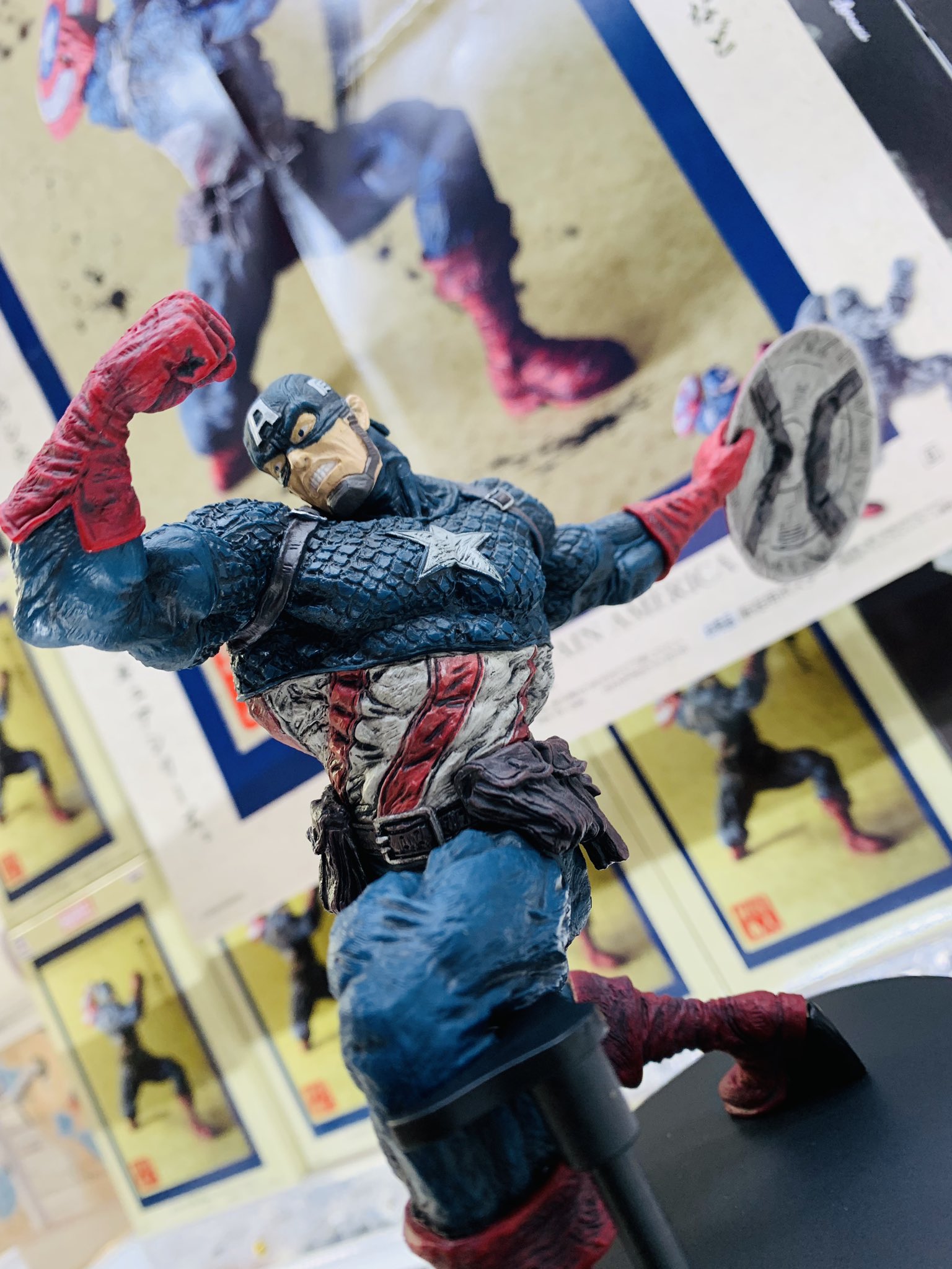 Captain America ของแท้ JP - Banpresto [โมเดล Marvel]