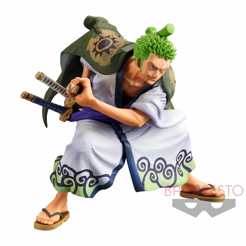 Zoro Wano ของแท้ JP แมวทอง - King of Artist Banpresto [โมเดลวันพีช]