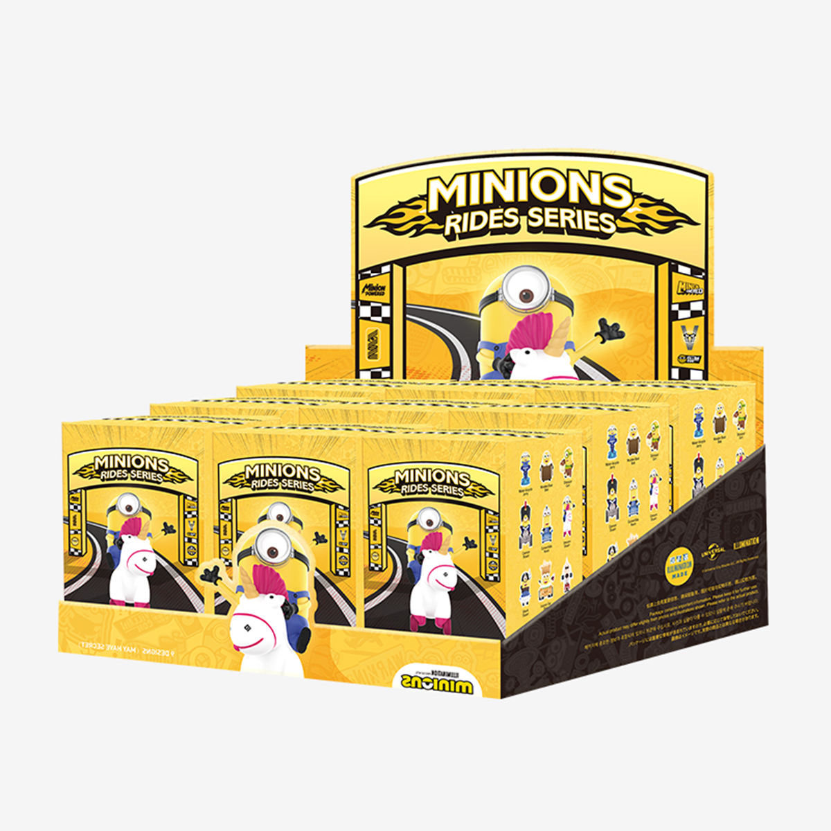 Minions Rides Series - 100% - ของแท้ - Pop Mart [โมเดลมินเนี่ยน] (สินค้าพร้อมส่ง) สำเนา