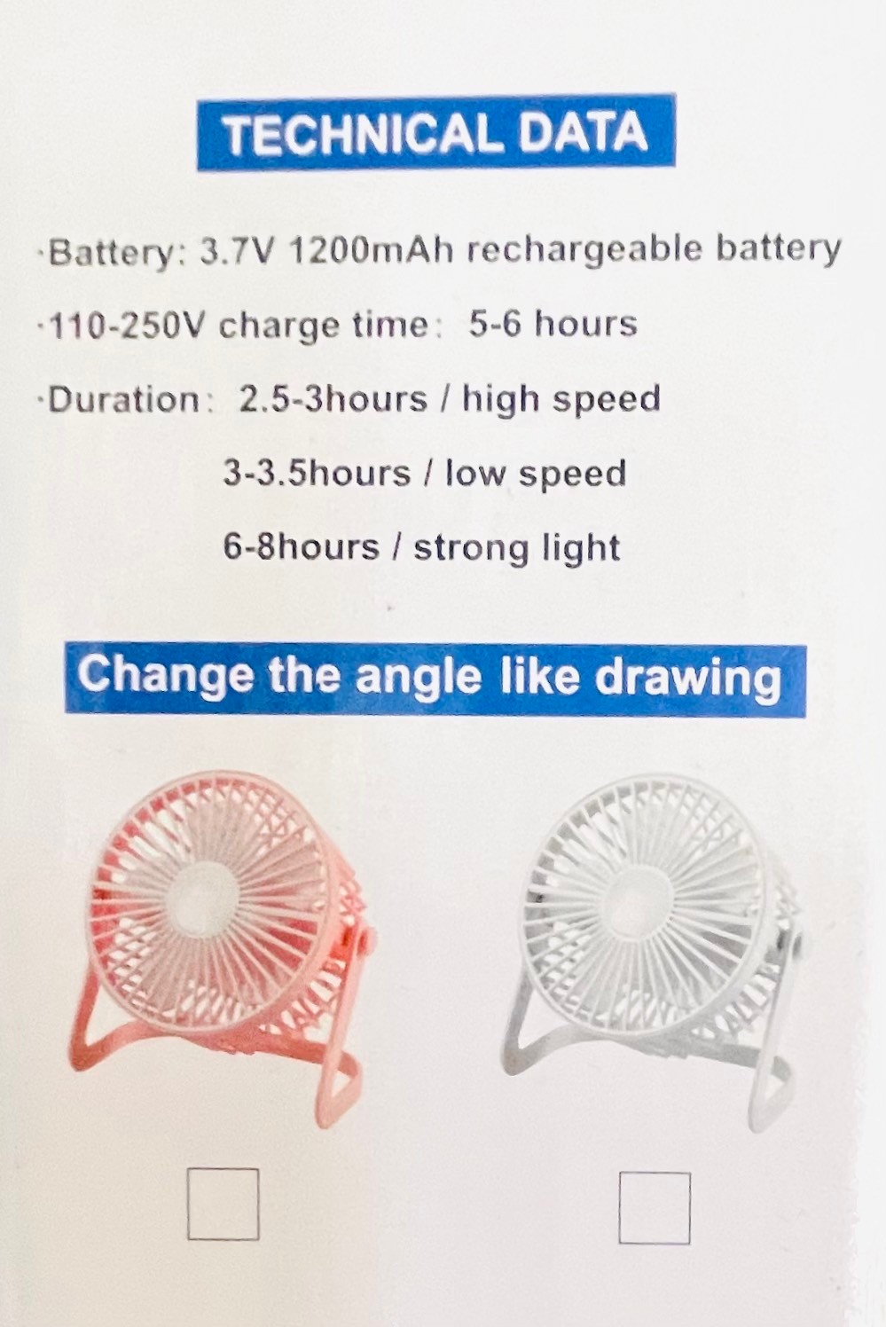 พัดลมเสียบปลั๊กสายUSB YT-M2029 เส้นผ่านศูนย์กลาง 13 Cm คละสี