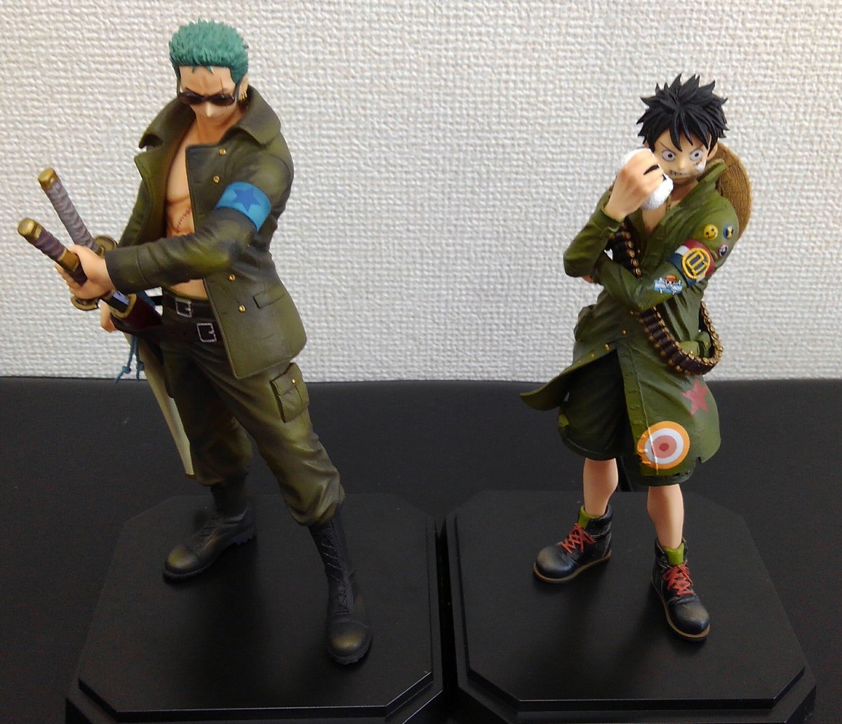 Luffy & Zoro Military Style ของแท้ JP แมวทอง - Ichiban Kuji Banpresto [โมเดลวันพีช] (2 ตัว)