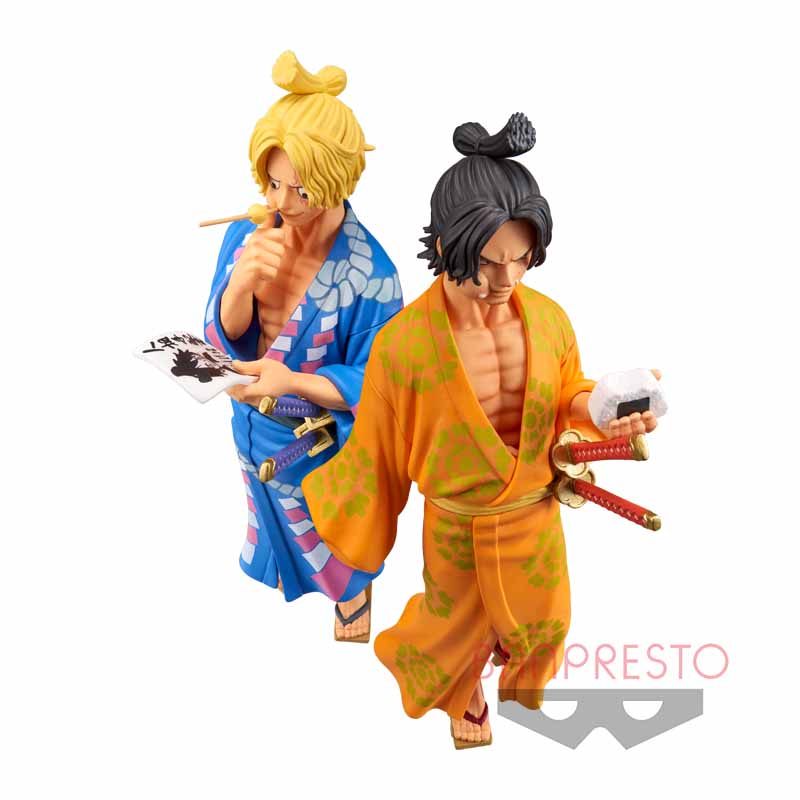 Ace & Sabo Wano ของแท้ JP แมวทอง - Magazine Figure Banpresto [โมเดลวันพีช] (2 ตัว)