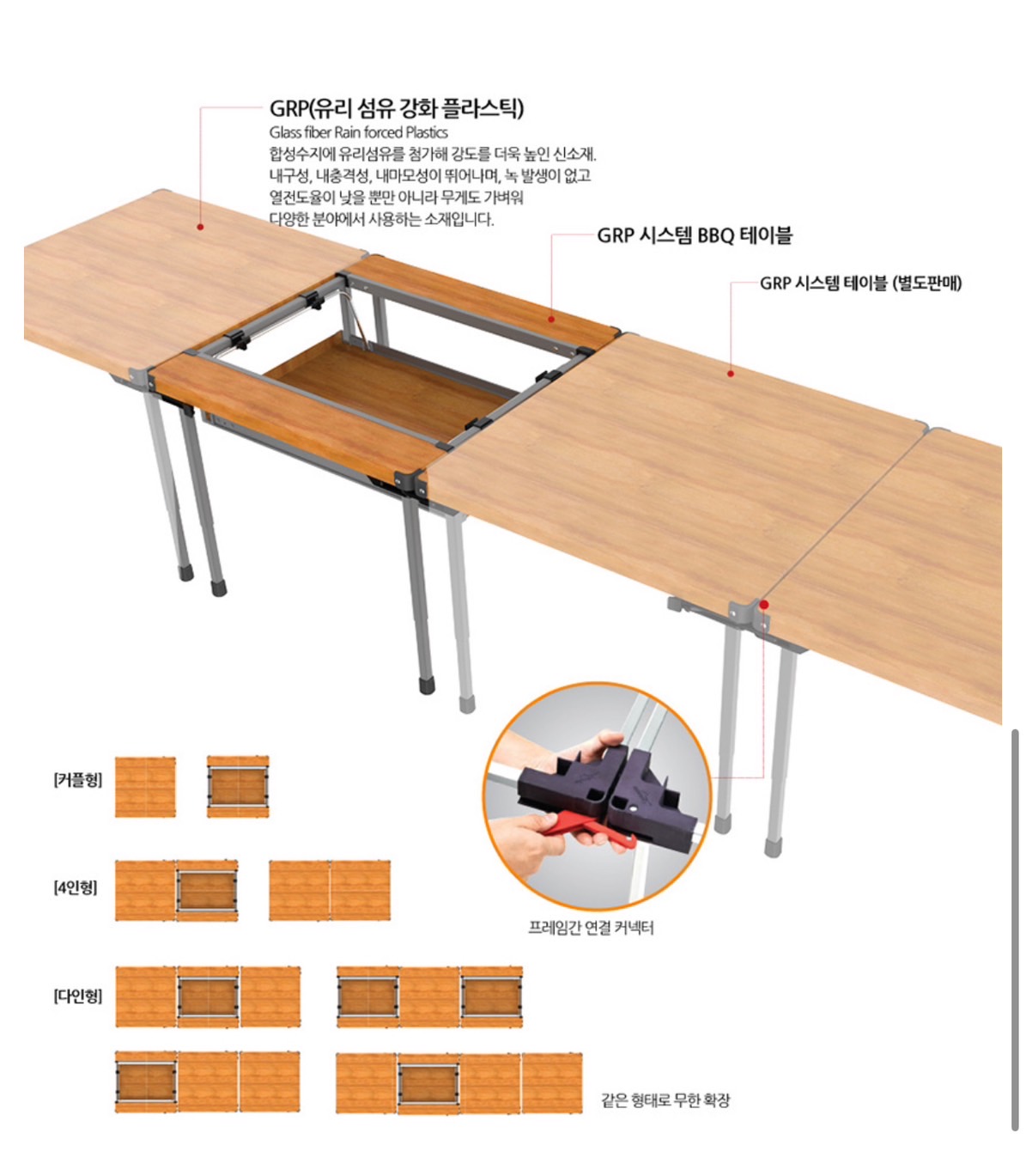 GRP System BBQ Table