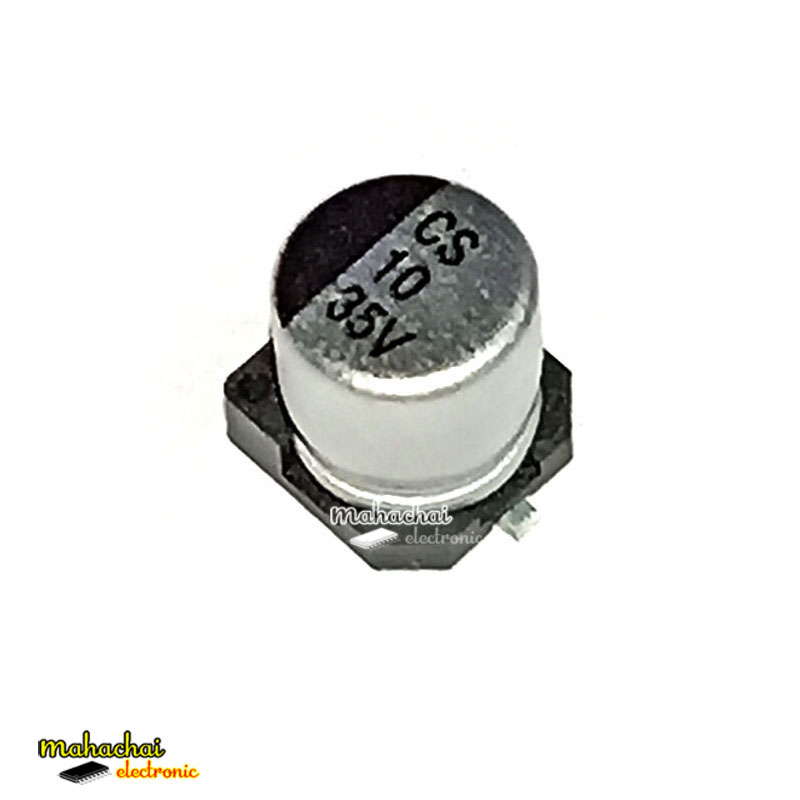 35V10UF SMD ตัวเก็บประจุอลูมิเนียมอิเล็กโทรลีติค CK 35V10UF 5 * 5.4 มิลลิเมตร ตัวเก็บประจุไฟฟ้า
