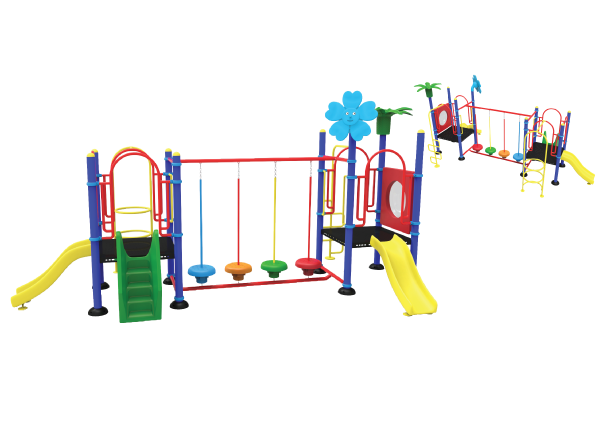 ชุดหอเดินไต่ทรงตัวสไลด์ 70 เครื่องเล่นสนาม กลางแจ้ง เหล็ก, สไลเดอร์ ของเล่น สั่งทำ 15-20 วัน