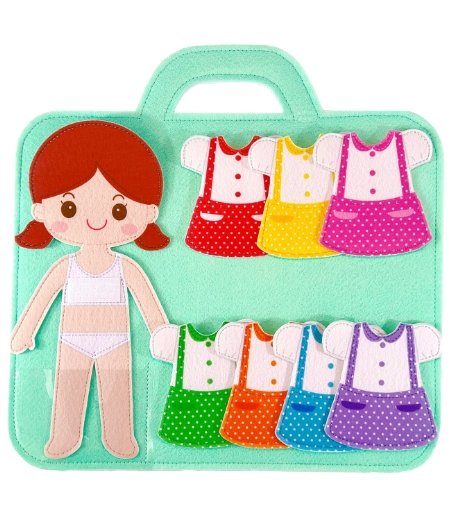 1369 หนูน้อยแต่งตัว - 7 วัน 7 สี ของเล่นเสริมพัฒนาการ ,ของเล่นเสริมทักษะ,ของเล่นเด็ก, สื่อการสอนอนุบาล