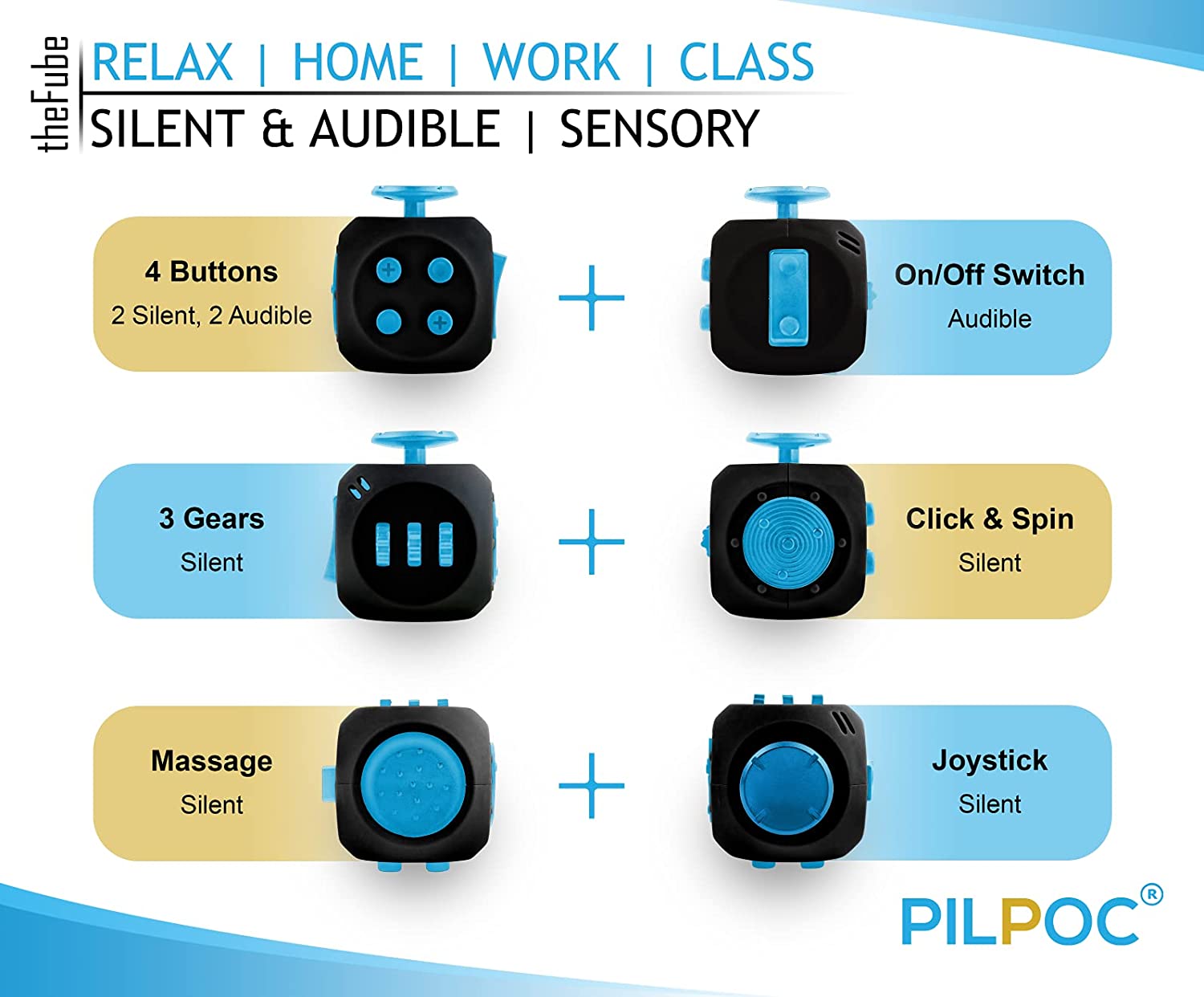 Fidget Cube ของแท้ USA - PILPOC [ สินค้าพร้อมส่ง ]