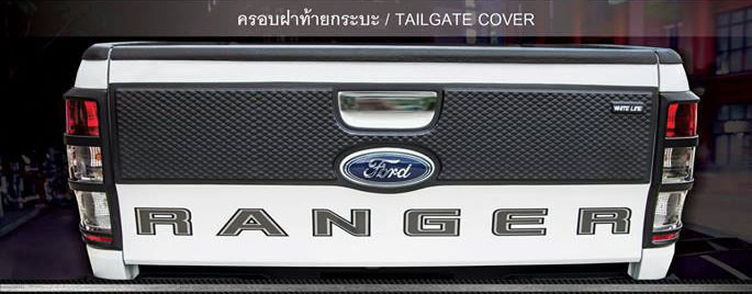 9Den&K Style ครอบฝาท้ายกระบะ1ชิ้น VS Ford Ranger(minor change)MC2'18-On [ใส่กับรุ่นXL,XL+,XLS,XLT,Limited2.0]