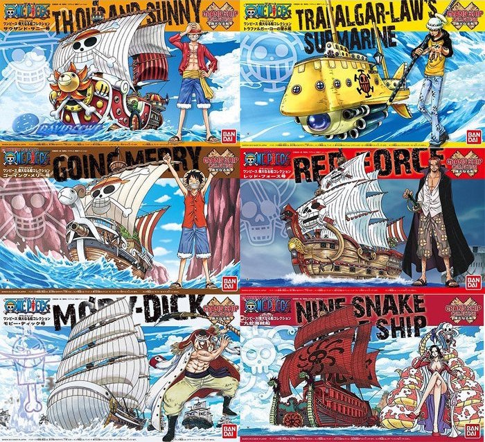 Grand Ship Collection Set (แบบประกอบ) ของแท้ JP แมวทอง - Grand Ship Collection Bandai [โมเดลเรือวันพีช] (16 ลำ)