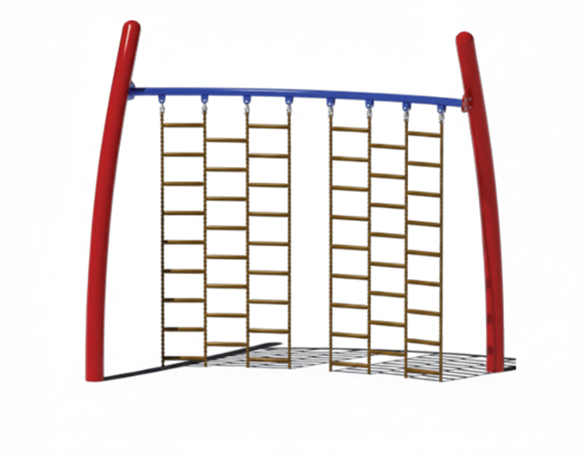 ปีนป่ายกำแพงโซ่เสาโค้ง เครื่องเล่นสนาม กลางแจ้ง เหล็ก ,บาร์โหน ตั้งพื้น ,ปีนป่าย,ของเล่น สั่งทำ 10-20 วัน ขนาด10x200x200 ซม.