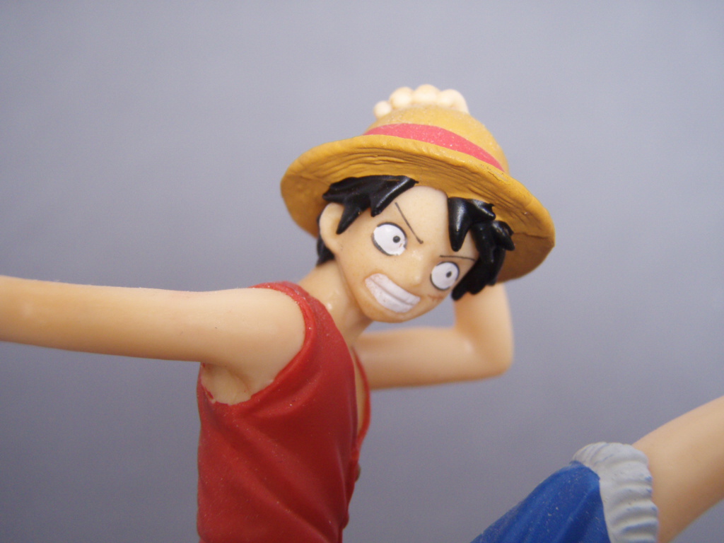 Luffy ของแท้ JP แมวทอง - Attack Motions Bandai [โมเดลวันพีช]