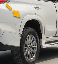 9Den&Samuraiคิ้วล้อ6ชิ้น VS Mitsubishi Pajero'2016-On [ชุดแต่งสายเลือดซามูไรดุดันบึกบึนถึกทน]