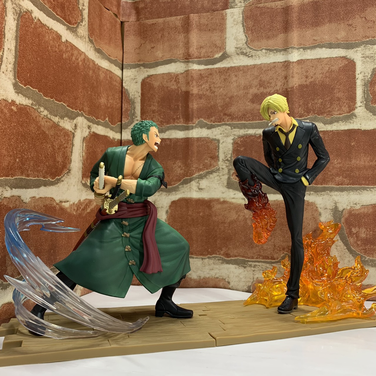 Zoro & Sanji ของแท้ JP แมวทอง - Log File Selection Banpresto [โมเดลวันพีช] (2 ตัว)