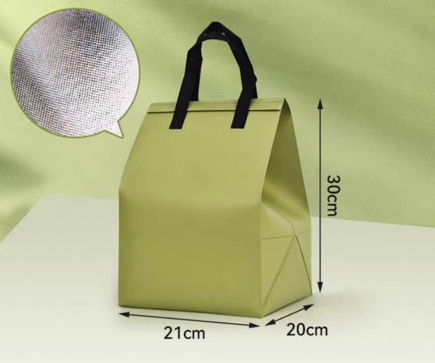 ถุงหิ้วเก็บความอุณหภูมิ ถุงเค้ก ถุงฐานกว้าสง ถุงฟอยล์เก็บความเย็น ถุงเก็บอุณหภูมิ ถุงไอติม ถุงกาแฟ ถุงเค้ก พิมพ์ Logo ได้