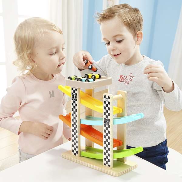 หอคอยรถแข่ง, ของเล่นเสริมทักษะ,ของเล่นเสริมพัฒนาการเด็ก, สือการสอนครูปฐมวัย, พร้อมส่ง