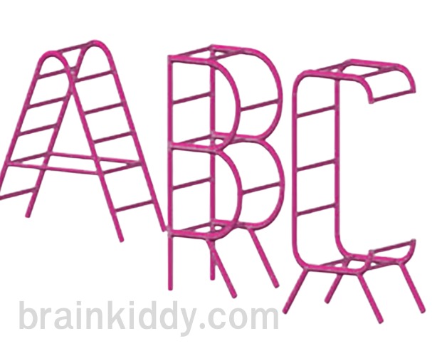 ปีนป่าย A B C, เครื่องเล่นสนามกลางแจ้ง , เครื่องเล่นสนามแบบเหล็ก,ชิงช้า,สไลเดอร์,โยกเยกเหล็ก, ม้าหมุน, OutdoorPlayground, ราคาโรงงาน ขนาด 180x300x200 ซม.