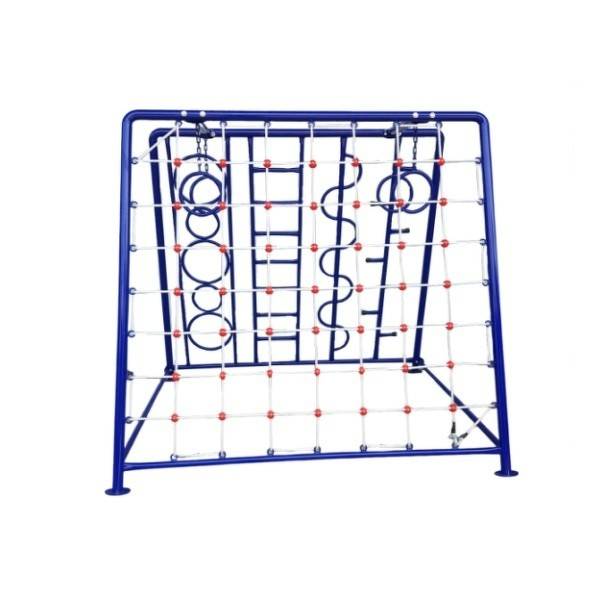 เครื่องเล่นสนามเหล็ก ชุดปืนป่ายรวมมิตร 6 in 1 , เครื่องเล่นสนามกลางแจ้ง,ปีนป่ายรวม,บาร์ไต่,บาร์โหน,เครื่องเล่นเด็ก พร้อมส่ง ราคาโรงงาน ขนาด 160x185x170 ซม.