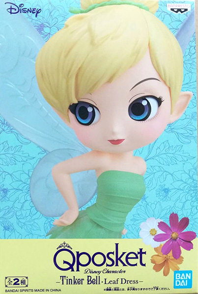 Tinker Bell Leaf Drees - Pastel Color ของแท้ JP - Q Posket Banpresto [โมเดล Disney]