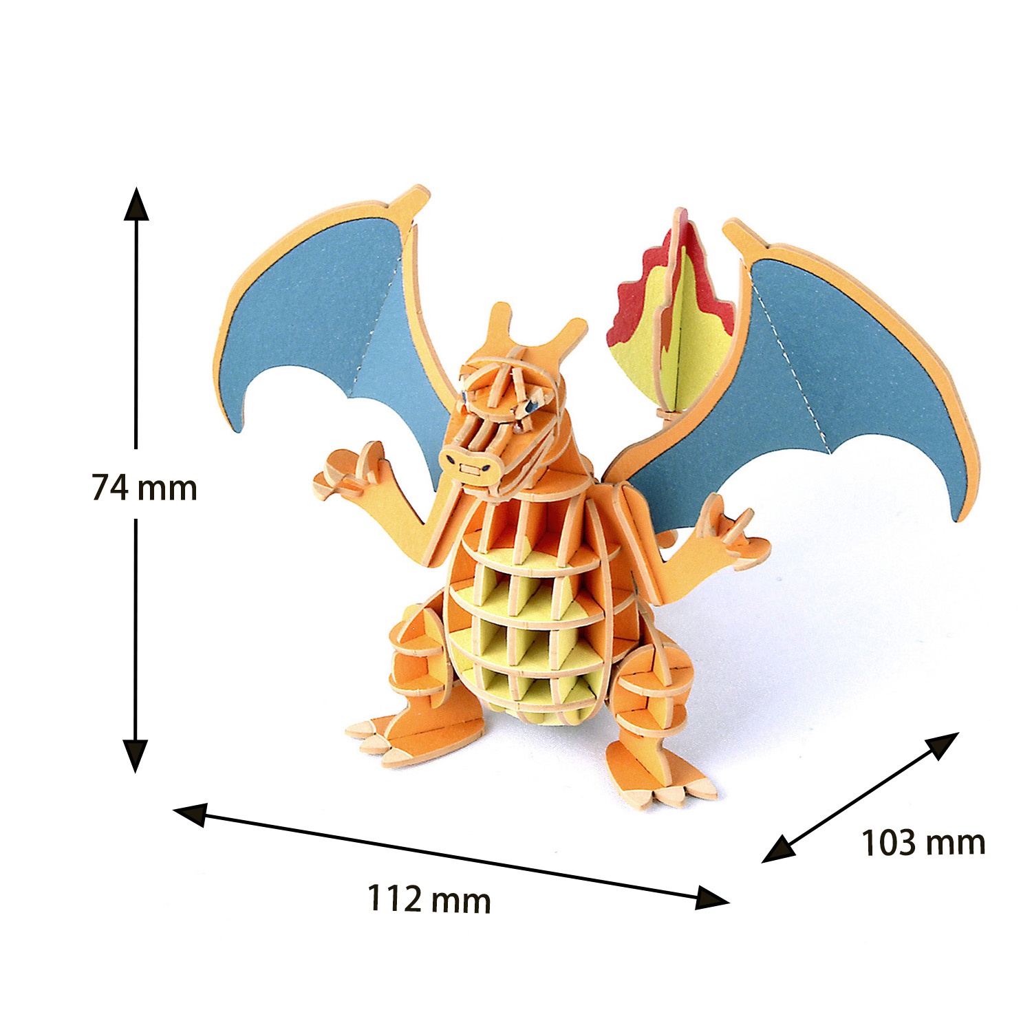 Charizard (แบบประกอบ) ของแท้ JP - si-gu-mi Paper Art [โมเดลโปเกมอน]