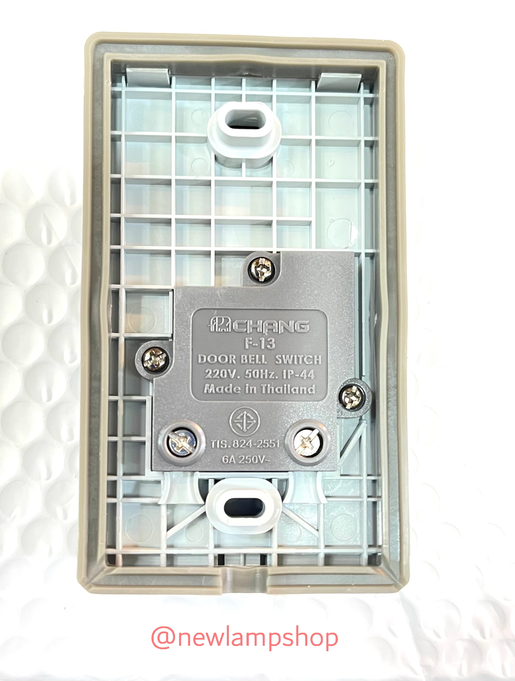 สวิทช์กดกระดิ่ง F-13 ชนิดกันน้ำได้ Door Bell Switch - waterproof ยี่ห้อ ช้าง