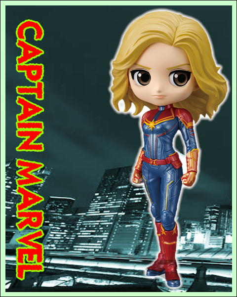 Captain Marvel - Pastel Color ของแท้ JP - Q Posket Banpresto [โมเดล Marvel]