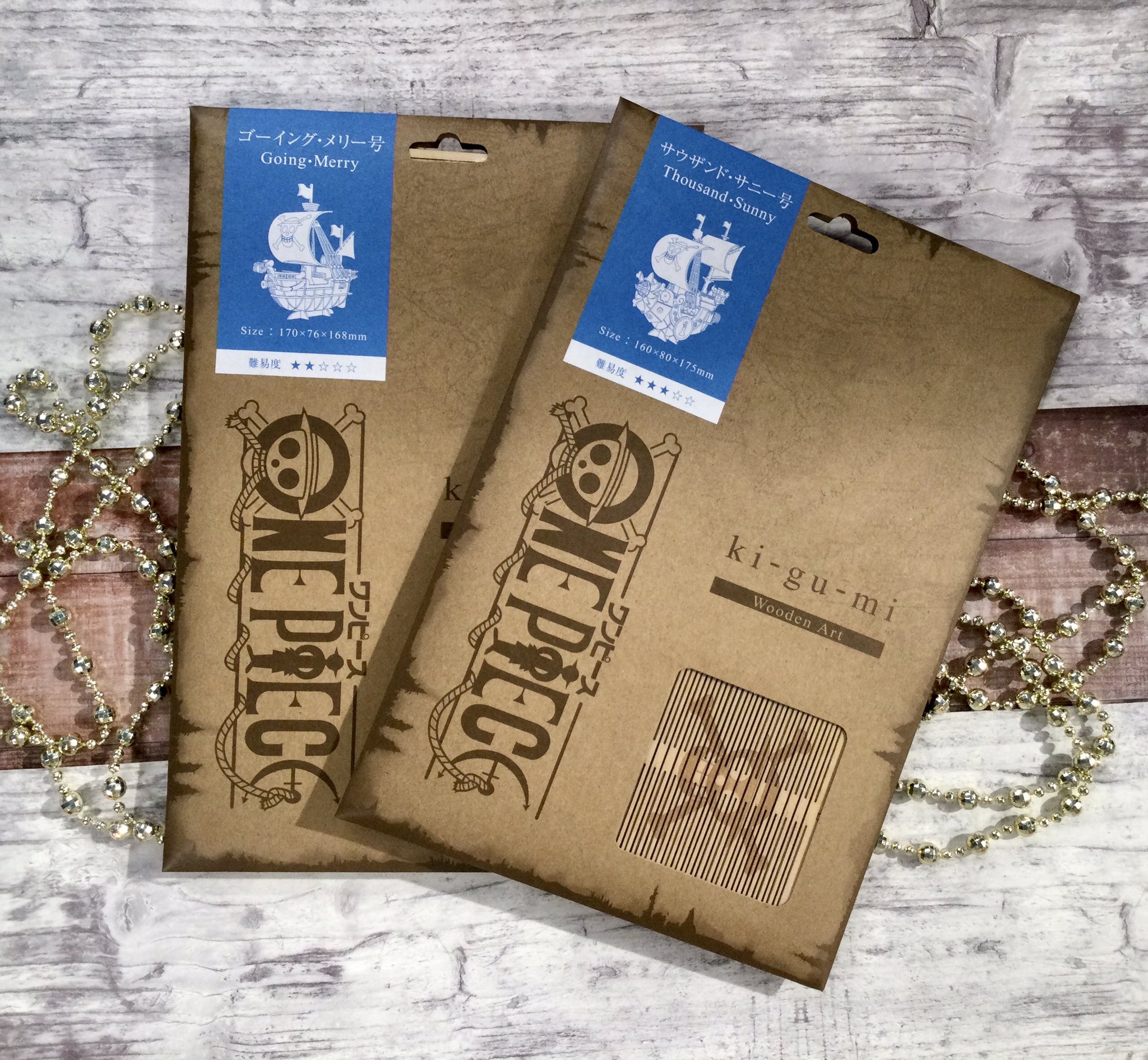 Going Merry (แบบประกอบ) ของแท้ JP แมวทอง - Wooden Art ki-gu-mi [โมเดลเรือวันพีช]