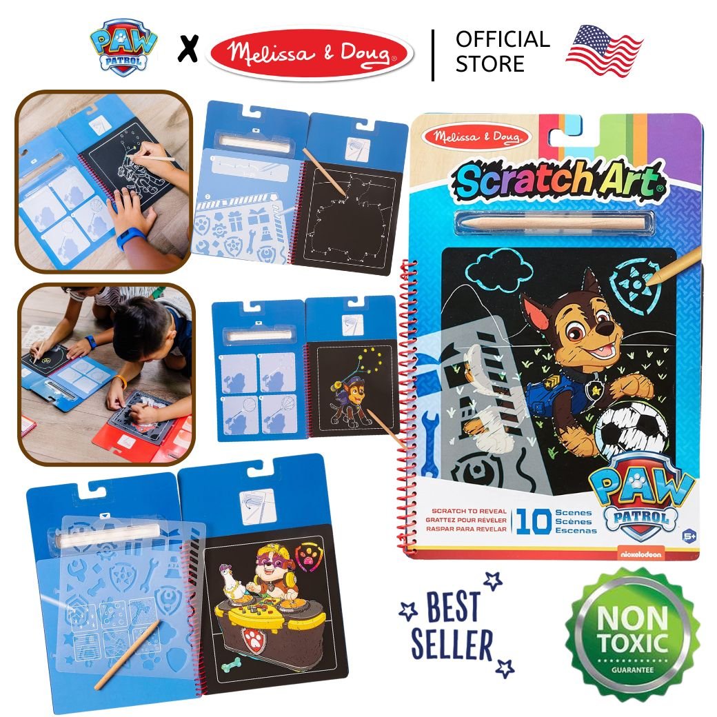 ชุดกระดาษขูดสีรุ้ง 10 แผ่น PAW Patrol ชุด C ของเล่นเสริมพัฒนาการเด็ก เสริมทักษะการเรียนรู้ สื่อการสอนอนุบาล พร้อมส่ง