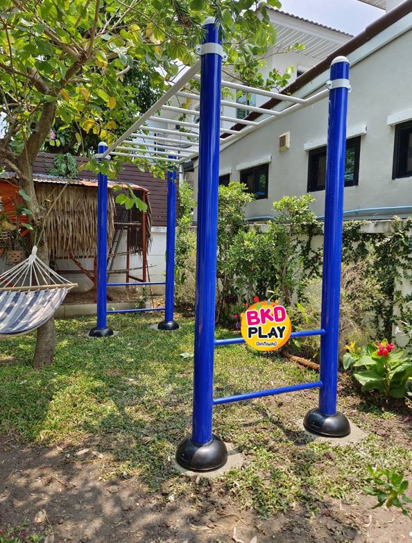 เครื่องออกกำลังกาย กลางแจ้ง ชุดอุปกรณ์ บริหารแขน หน้าอก หัวไหล่ แบบบาร์โหน เหนือศรีษะ F-LS-50 ลานกีฬา อเนกประสงค์ สนามกีฬา ขนาด ก.91 x ย.300 x ส.245 ซม.