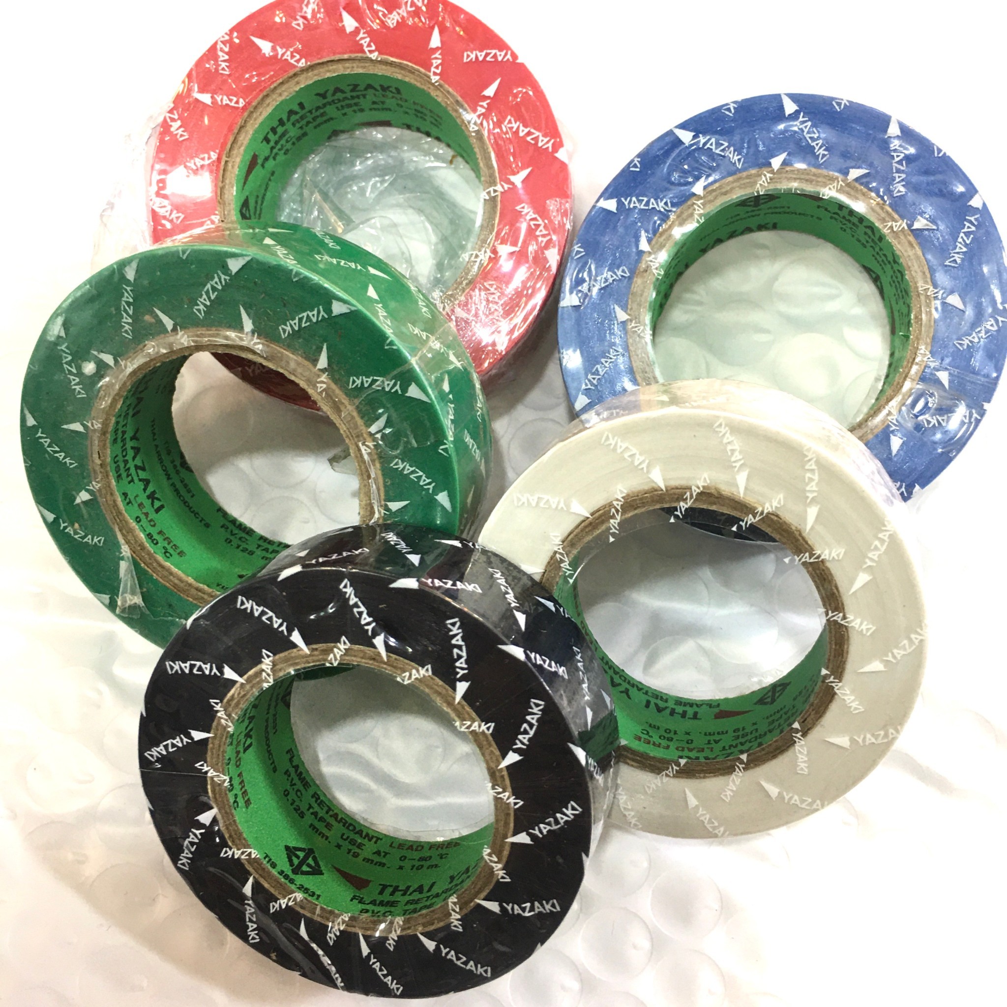 เทปพันสายไฟ / ผ้าเทป ยี่ห้อYazaki ใช้พันจุดต่อฉนวนไฟฟ้าทุกชนิด และป้องกันเปลือกหุ้มสายไฟเคเบิ้ล