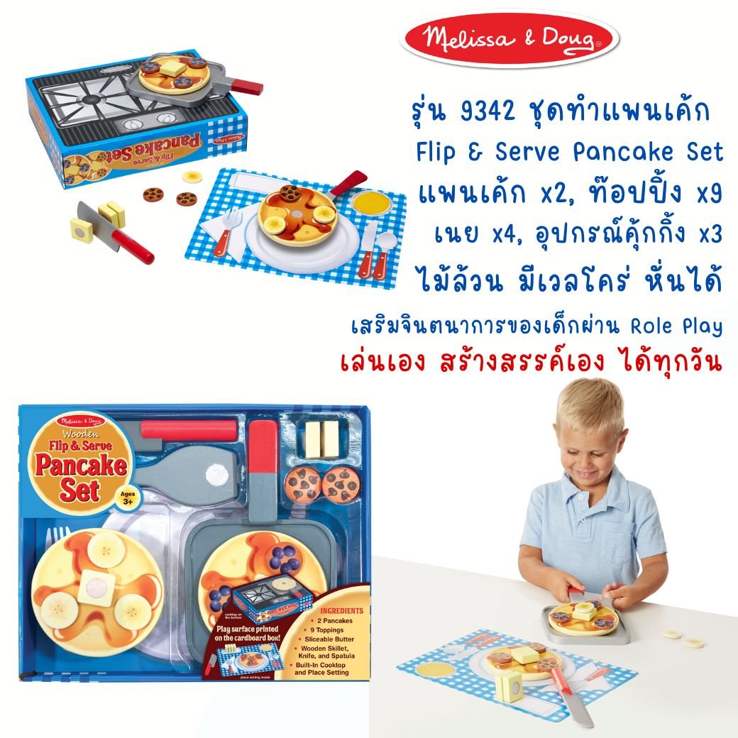 ชุดทำแพนเค้ก พร้อมชุดจานเสริฟ ของเล่นเสริมพัฒนาการเด็ก เสริมทักษะการเรียนรู้ สื่อการสอนอนุบาล พร้อมส่ง